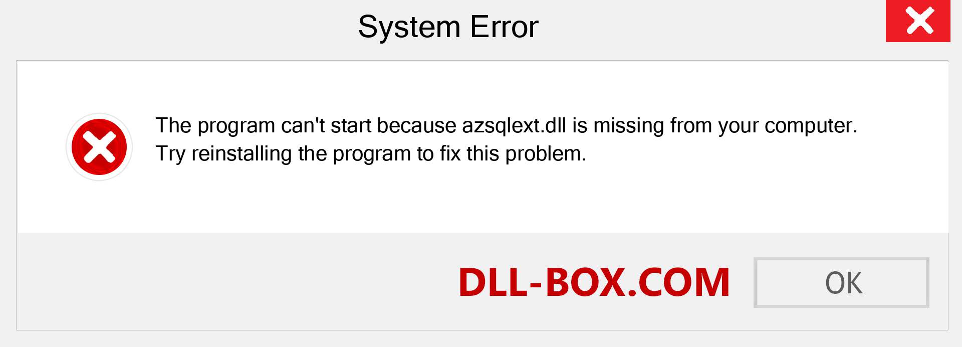  azsqlext.dll file is missing?. Download for Windows 7, 8, 10 - Fix  azsqlext dll Missing Error on Windows, photos, images